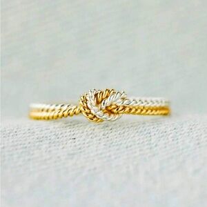 14kt Gold & Sterling Silver Mother Daughter Ring